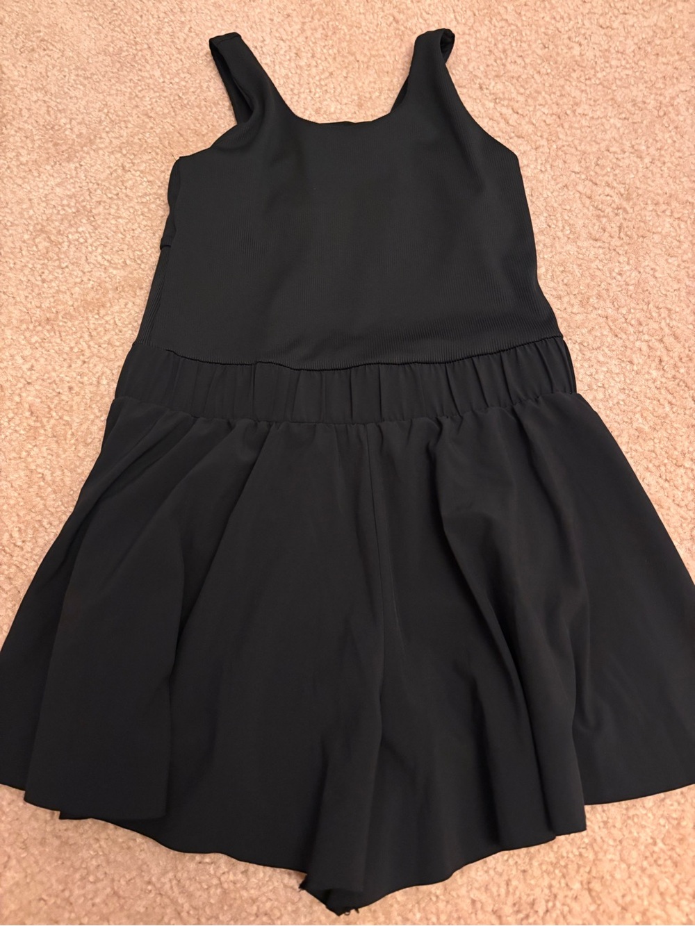 DSG Black Sleeveless Flared Romper